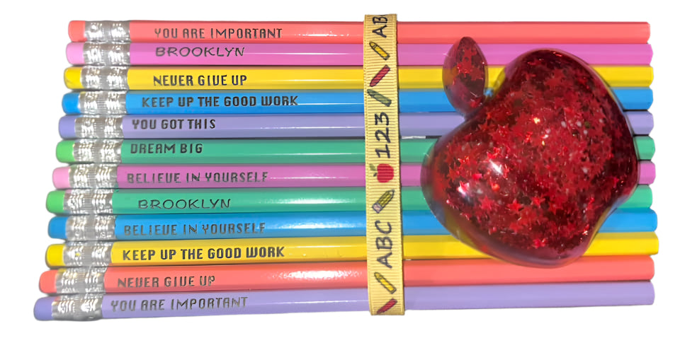 Engraved Affirmation Pencil (Triangle) Set of 10