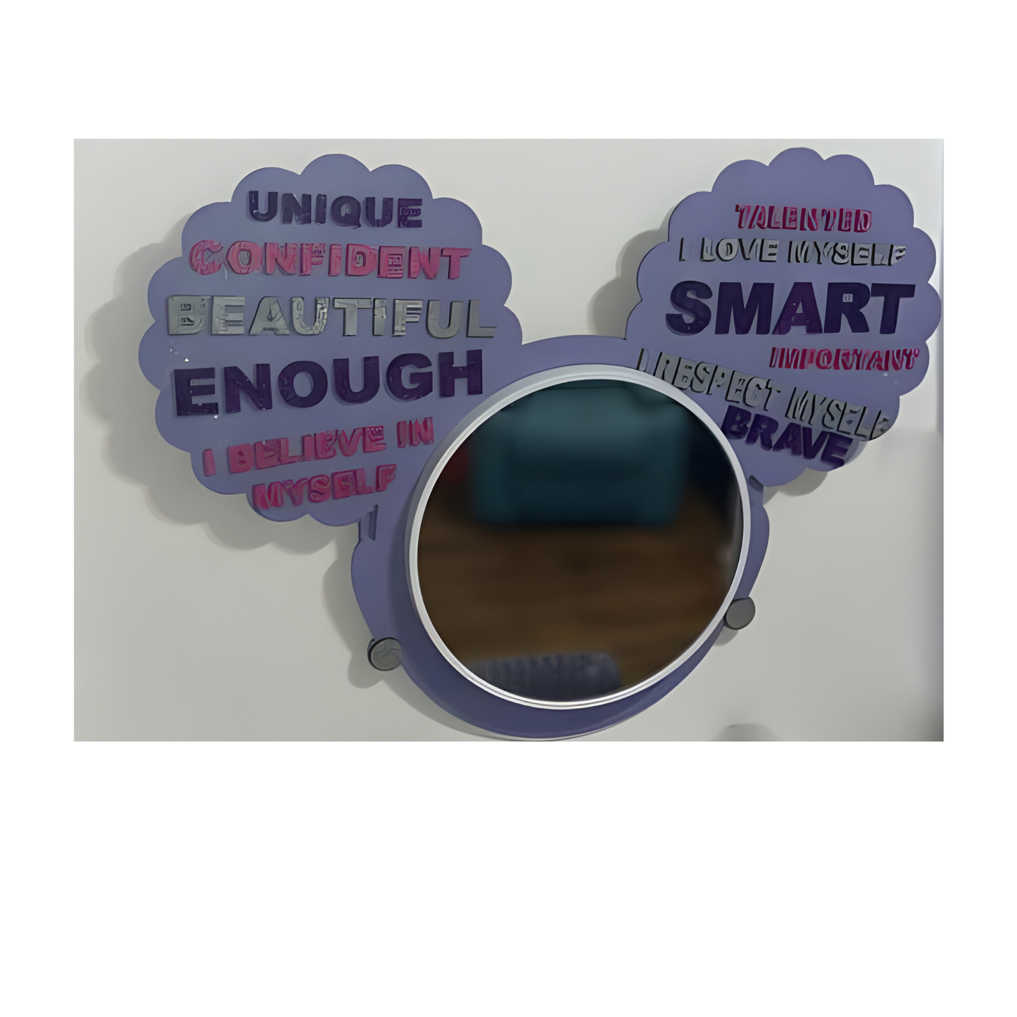 Wall Afro Puff Afirmation Mirror