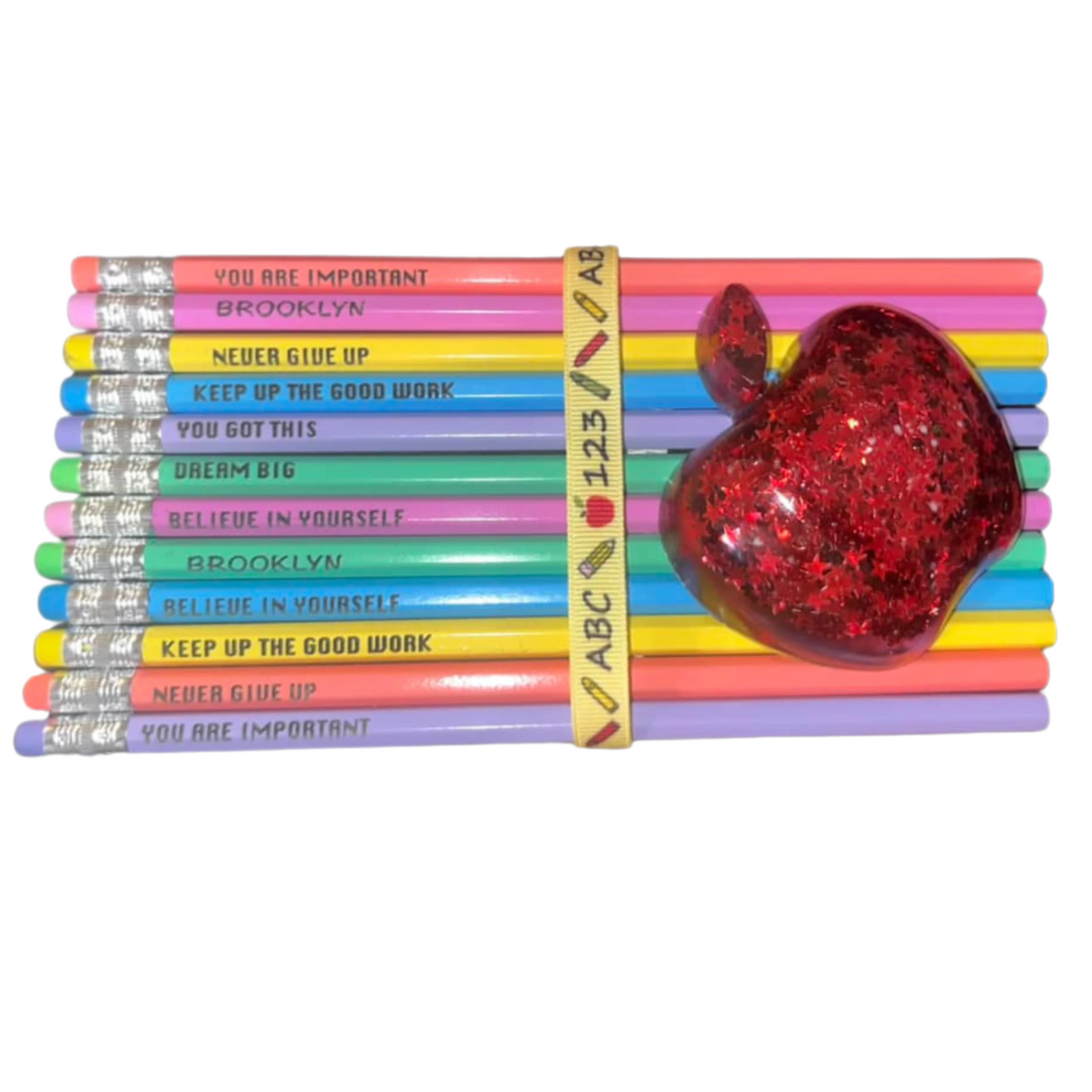 Engraved Affirmation Pencils(Round) Set of 10